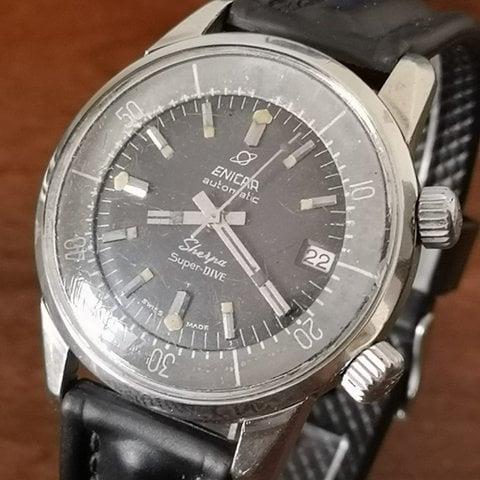Enicar Sherpa 144-35-02 40mm Stainless steel Black