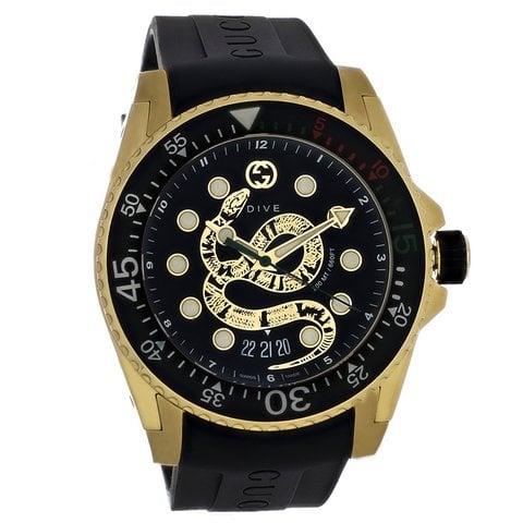 Gucci Dive YA136219 45mm Stainless steel Black
