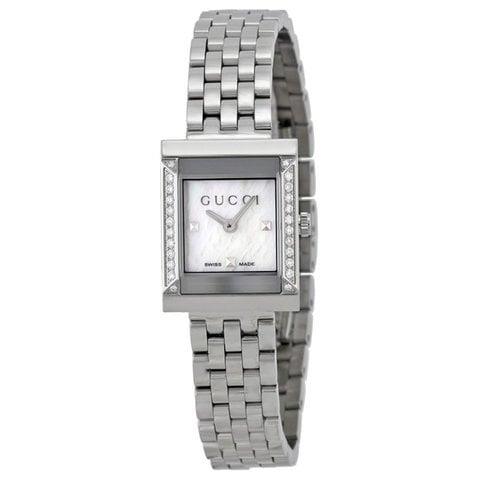 Gucci G-Frame YA128405 19mm Stainless steel White