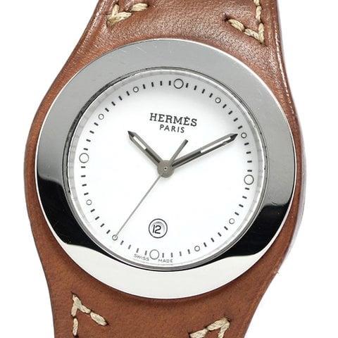 Hermès Harnais HA3.410 29mm Stainless steel White