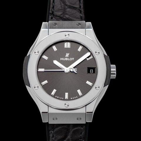 Hublot Classic Fusion Racing Grey 581.NX.7071.LR 33mm Titanium Gray