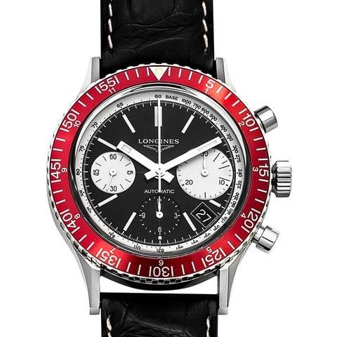 Longines Heritage L2.808.4.52.0 42mm Stainless steel Black