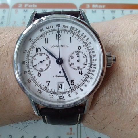 Longines Heritage L2.800.4.23.2 41mm Stainless steel White