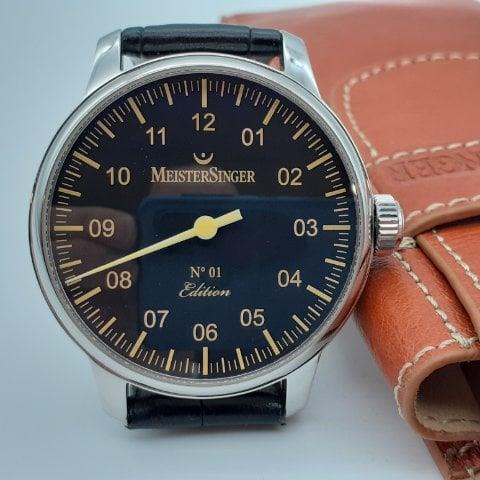 MeisterSinger N°01 43mm Stainless steel Black