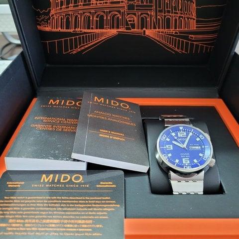 Mido All Dial M8370-A 42mm Yellow gold and Stainless steel Blue