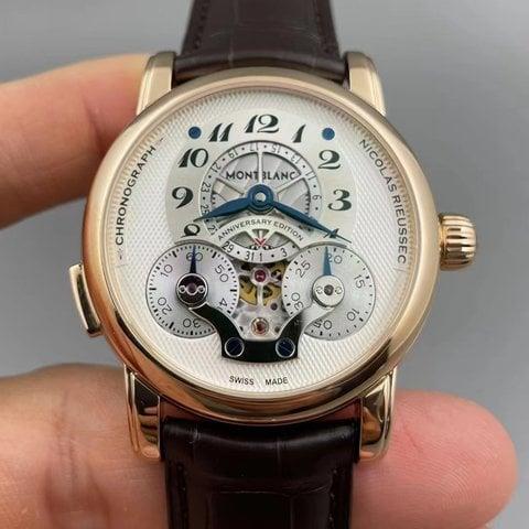 Montblanc Nicolas Rieussec 106486 43mm Rose gold Silver