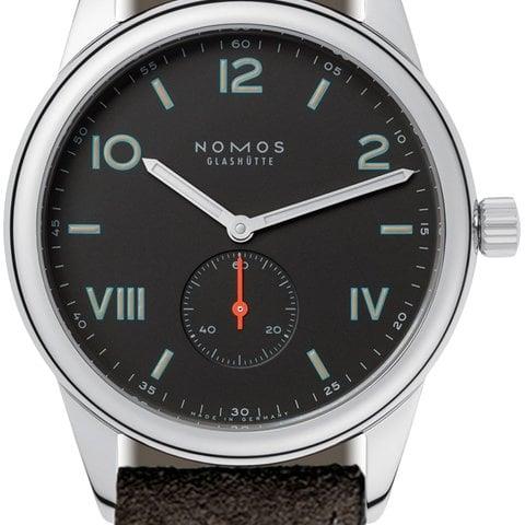 NOMOS Club Campus 738 Nacht Sapphire Crystal Back 38.5mm Stainless steel Black