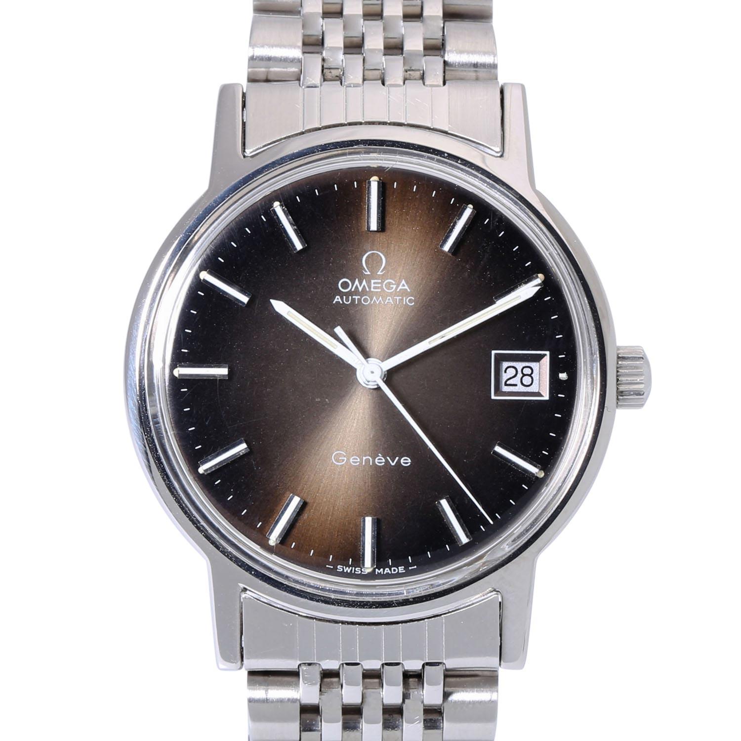 Omega Genève 166.0163 35mm Stainless steel Brown-1