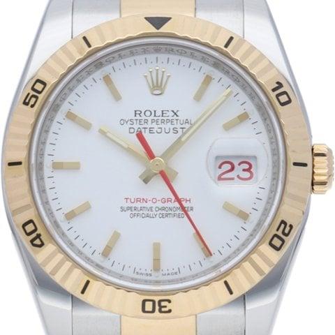 Rolex Datejust Turn-O-Graph 116263 36mm Stainless steel White