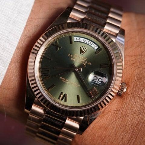 Rolex Day-Date 228235-0025 Rose gold Green