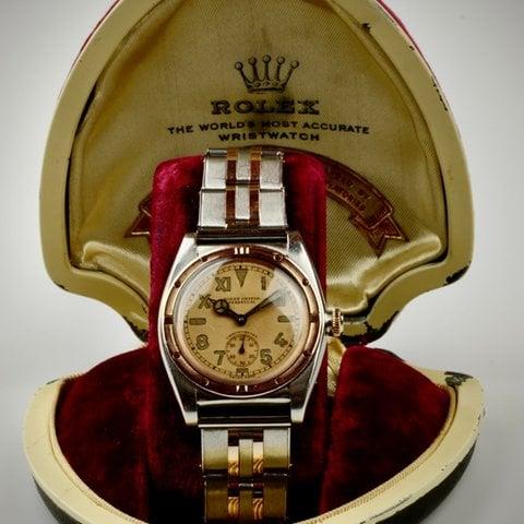 Rolex Oyster Perpetual Bubbleback 3458 Yellow gold and Stainless steel Golden