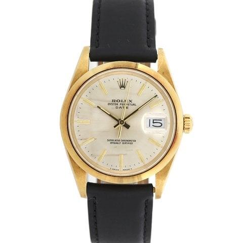 Rolex Oyster Perpetual Date 15008 34mm Yellow gold Golden
