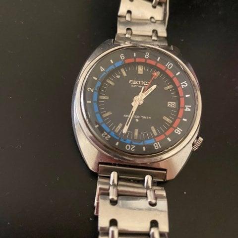 Seiko Navigator Timer 6117-6410 Stainless steel Black